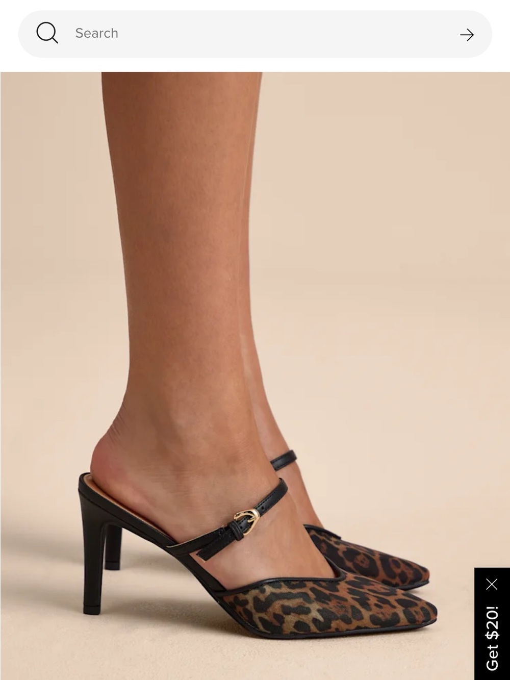 DV by Dolce Vita Leopard Print Pointed-Toe Slingback Mules